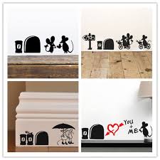 مضحك أحبك الكثير الماوس حفرة ملصقات جدار ديكور المنزل غرفة المعيشة ثلاثية الأبعاد صور مطبوعة للحوائط الزفاف الديكور ورق جدران من الفينيل جد Leather Bag