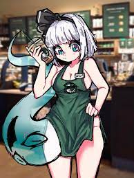 Starbucks Youmu (let me know if this is NSFW) 😵‍💫 First time posting! :  rtouhou