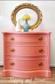 Looking To Update Your Decor Discover The Wonders Of Fusion Mineral Paint This Stunning Dresse Coral Furniture Hand Painted Furniture Coral Painted Furniture