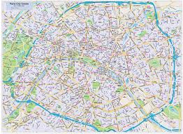 Landkarte frankreich (städte und flüsse) : Paris City Center Karta Karta Over Centrala Paris Frankrike