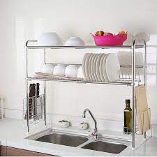 1208s Sink 304 Stainless Steel Dish Rack Shelving Rack Drain Drip Dish Rack Storage Rack Turret Chopstick In Kitchen Diy Kitchen Diy Storage Rack Kitchen Rack