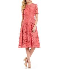 Antonio Melani Ada High Neck Lace A Line Midi Dress Dillard S Lace Midi Dress Dresses Fashion Dresses