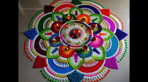 Big Rangoli For Diwali Colorful Attractive And Unique Rangoli Design For Festivals Youtube Rangoli is a beautiful combination of diverse colors and is deeply connected with the roots of indian culture. big rangoli for diwali colorful attractive and unique rangoli design for festivals