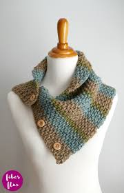 Large lot of knit picks wool of the andes, 20 skeins, 2200 yds in amethyst hthr. Fiber Flux Rustic Tweed Button Cowl Free Crochet Pattern Video