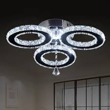 Modern Ceiling Lamps Led 3 Ring Crystal Circle Ring Ceiling Lamp Led Chandelier Lamps Bedroom Light Aisle Light Corridor Light Ceiling Lights Aliexpress