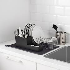 Grey kitchen dish drying mat silicone. Nyskoljd Dark Grey Dish Drying Mat Ikea