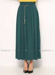 Pileli Etek Yesil Jamila Pileli Etek Etek Moda Stilleri