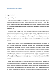 Kamus besar bahasa indonesia (kbbi). Integrasi Nasional Dan Toleransi