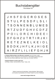Kreisen sie die gefundenen wörter in der gittervorlage ein und lösen sie so das buchstabenrätsel. Ratsel Buchstabengitter Zum Ausdrucken