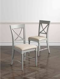 Set Of 2 Cross Back Grey Dining Chairs M S Gray Dining Chairs Dining Chairs Elegant Chair