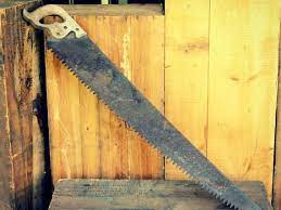 Vintage Hand Saw Extra Large Rustic Primitive Wall Decor Hand Saw Vintage Primitive