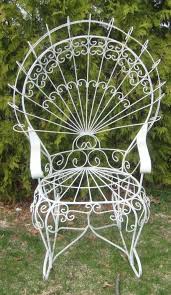 Shop for peacock chairs online at target. Victorian Twisted Wire Peacock Empress Garden Chair Furniture Gazebo Old Vintage Garden Chairs Wrought Iron Chairs Wrought Iron Patio Furniture