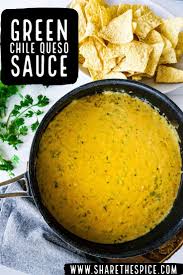 Green Chile Queso Sauce Share The Spice Dinner Recipe Spice Recipes Queso Toppings Food Sharing
