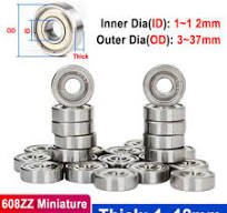 Miniature Ball Bearings Small Seal Micro Mini 1/2/3/4/5/6/7/8/9~12mm Inner Dia. | eBay