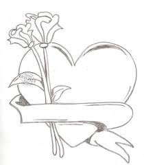 Draw two more petals, like a heart fully encircling the inner petals. Draw A Rose And A Heart Novocom Top