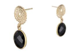 Les boucles d'oreille femme de lo's bijoux sont des créations originales et artisanales réalisées en france. Boucles D Oreilles Percees Croisiere Or 14k Onyx Noir Oscar Bijoux Bijoux