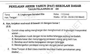 Soal pjok kelas 8 semester genap. Soal Penilaian K 13 Kelas 5 Tema 8 Lingkungan Sahabat Kita Sekolahdasar Net