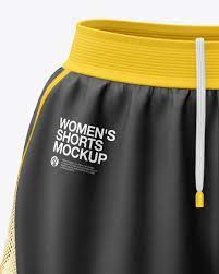 Women S 2 In 1 Shorts Mockup In Apparel Mockups On Yellow Images Object Mockups
