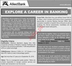 I worked with this bank for a short time but it was very productive for me in future. Allied Bank Teller Career Opportunities 2021 Job Advertisement Pakistan