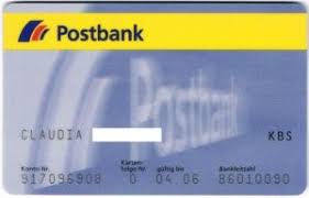 Bank Card Postbank Postbank Germany Federal Republic Col De Gm 0024