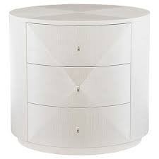 Do you think white round nightstand with drawer appears to be like great? Lucille Modern Classic Round Grey Wood Three Drawer Nightstand Side Table Wide Over 24 W Kathy Kuo Home