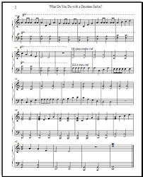 What Will We Do With The Drunken Sailor 2 Page Arrangement At Music For Music Teachers Com Piano Music Music Piano