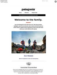 Do a gift card exchange for patagonia outdoor clothing and gear. Welcome Email From An Ecommerce Brand Patagonia Marketing Email Examples Email Marketing Campaign Email Marketing Examples