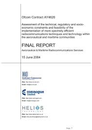 The management of ofcom consists of: Final Report Stakeholders Ofcom