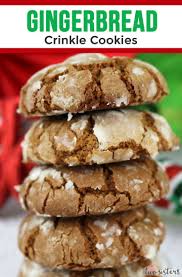 Gingerbread Crinkle Cookies Recipe Easy Holiday Cookies Crinkle Cookies Cookie Recipes