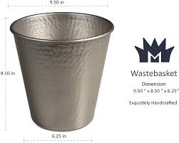 We have waste baskets at great closeout bulk buying pricing. Monarch Abode Hand Hammered Metal Trash Can Trash Can Kitchen Small Tr