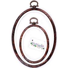 Round hoops are available in a large range of sizes, while oval and square sizes are more limited. Stitch Garden Oval Embroidery Hoop Frame Las Tijeras Magicas