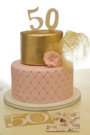 Golden 50th Birthday Cakes For Ladies 50th Birthday Cake With Gold And Pink 50 Geburtstag Kuchen Geburtstagskuchen Frauen Elegant Birthday Cakes