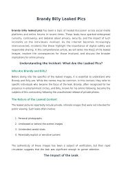 Brandy Billy Leaked Pics