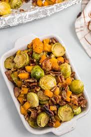 Roast in the preheated oven until bacon is crispy and brussels sprouts are caramelised, 45. Roasted Maple Brussel Sprouts Bacon And Squash Made It Ate It Loved It