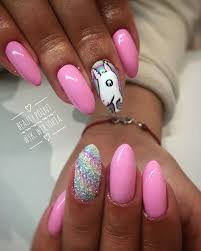 Unicorn Nails Pink Nails Jednorozce Rozowe Paznokcie Rozowe