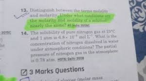 0. Jivi 37. The Relation Between Molarity (M) And Molality (M) Is Given By:  (P= Density Of Solution (Mg/Ml), M = Molecular Weight Of Solute) 1000M Bym  1000Pm X 1000Mm 1000M (D)