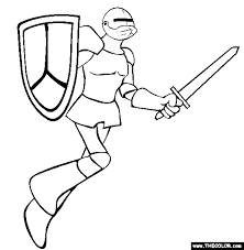 Knight on his elegant horse. Mike The Knight Coloring Pages
