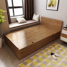 Key details 87w x 47d x 36.3h. Beautiful House 1 2m Small Apartment Single Bed Storage Bed Simple Modern Tatami Bed Bedroom Nordic Box Bed