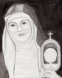 St. Clare of Assisi drawn by Kathy Ellinger, OFS