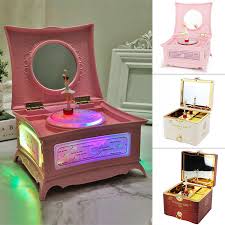 Add to favourites ballerina music jewellery box swan lake. Dancing Ballerina Girl Makeup Mirror Music Box Pink Jewelry Box Gifts For Kids Ebay