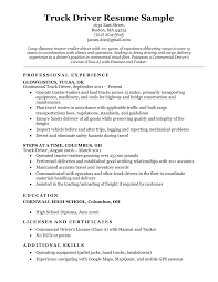 A great fit for job candidates targeting experienced management, and specialized technicians jobs. Truck Driver Resume Sample Resume Companion