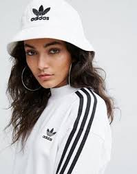 Black Adidas Bucket Hat Canada Adidas Originals Logo Bucket Hat In White Outfits With Hats Hat Fashion Fashion