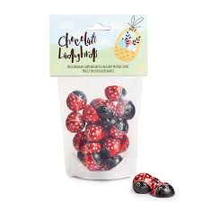 Ladybirds delicious home made choc brownie and fudge sauce choc ice cream. Milk Chocolate Praline Ladybirds 150g Lakeland