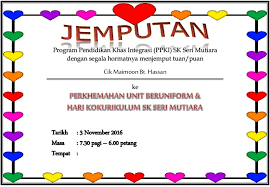 Majlis rasmi kementerian, agensi dan jabatan kerajaan. Kad Jemputan