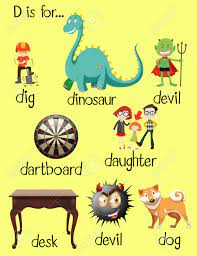 D letter word with picture |words start with letter d| d words in english |a to z words|eldwords#kbstudytrack#wordofd #toddlerabout this . Verschiedene Worte Fur Den Buchstaben D Darstellung Lizenzfrei Nutzbare Svg Vektorgrafiken Clip Arts Illustrationen Image 55196764