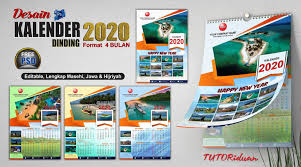 Kalian bebas menggunakannya secara gratis. Desain Kalender Dinding 2020 Format 4 Bulanan Dengan Photoshop Tutoriduan Com