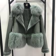 I Have A Light Grey Shearling Jacket That I D Like To Dye This Colour In 2020 Fur Leather Jacket Leather Jackets Women Fur Coats Women
