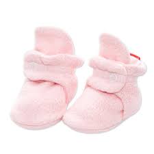 Zutano Cozie Fleece Stay On Baby Bootie Slipper Baby Pink