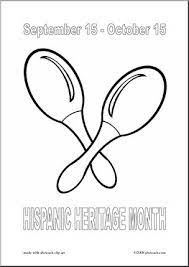 Great mouse practice for toddlers, preschool kids, and elementary students. Coloring Page Hispanic Heritage Maracas Abcteach