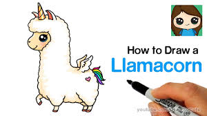 Kawaii llama llamacorn dedicated to kandygamergirl. How To Draw A Llamacorn Easy And Cute Youtube